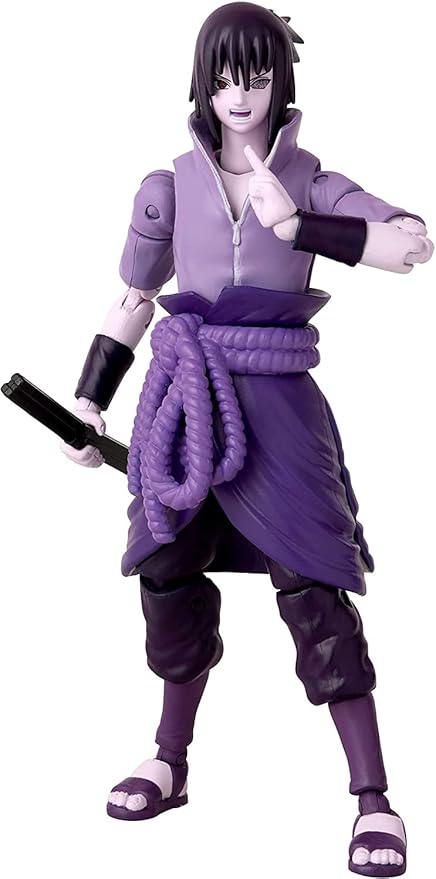 BANDAI Anime Heroes Action Figure Uchiha Sasuke Rinnegan/Mangekyo Sharingan | 17cm Sasuke Figure with Extra Hands and Accessories | Naruto Shippuden Anime Figure Action Figures for Boys and Girls