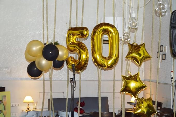 Gold Jumbo Helium Number Balloon 40 Inch, Giant Foil Golden Number 0 Birthday Balloons, Large Numbers 10 20 30 40 50 60 70 80 90 100 2025, Party Celebration Supplies Decorations
