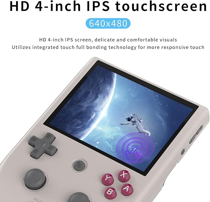 RG405V Retro Handheld Game, Android 12 Built-in 128G TF Card 3172 Games,4 inch IPS Touch Screen with Game Front-end,RG405V Supports 5G WiFi Bluetooth 5.0