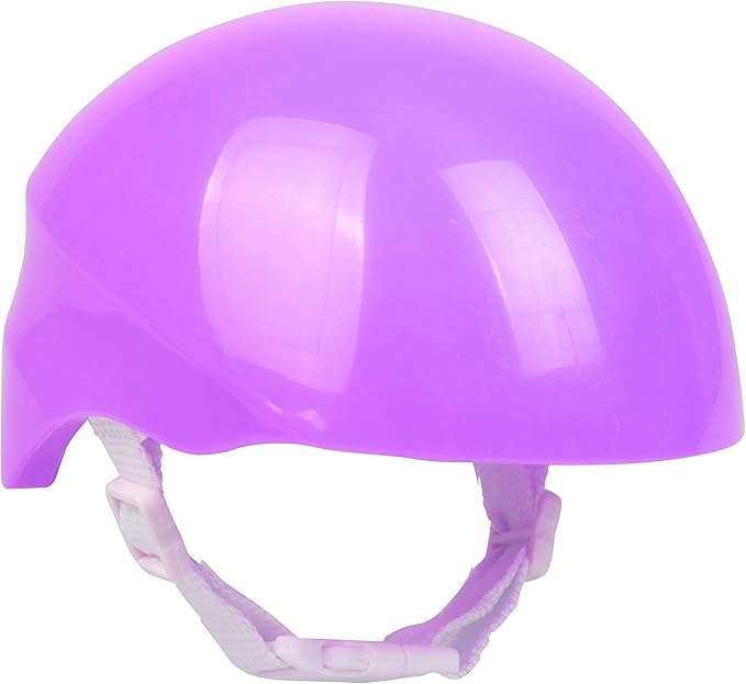 Purple Bike Helmet for 18" Dolls - Includes Doll Bicycle Helmet w Decorative Decal Stickers Accessory