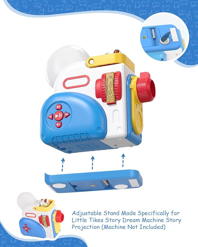 Adjustable Projector Stand for Little Tikes Story Dream with 1/4"-20 Tripod Thread & Anti-Slip Pads, Secure Fit for Story Dream Books, Designed for Little Tikes Story Dream Machine