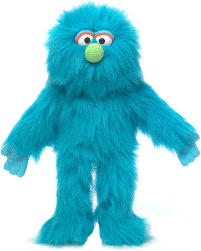 14" Blue Monster, Hand Puppet