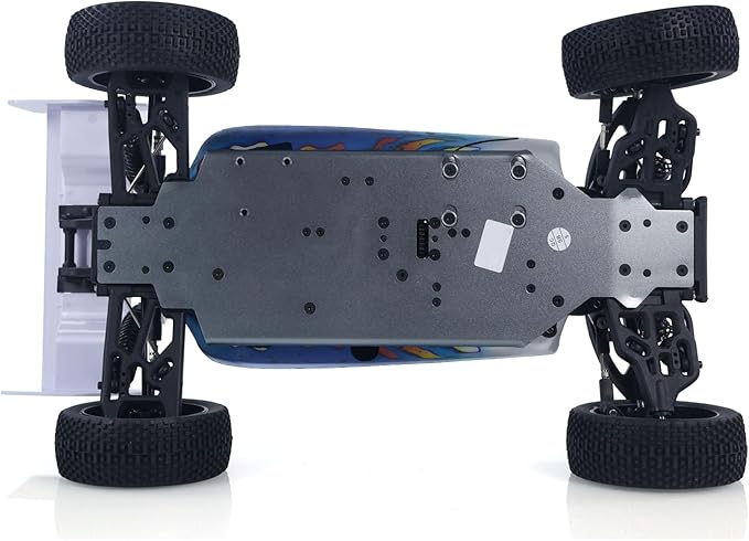 1/8 RH812 Remote Control Off Road Vehicle AWD High Speed RC Model Car 6KG Servo Metal Upper Control Arms Rear Wing Charger Hobby Grade Model for Adult(Blue)