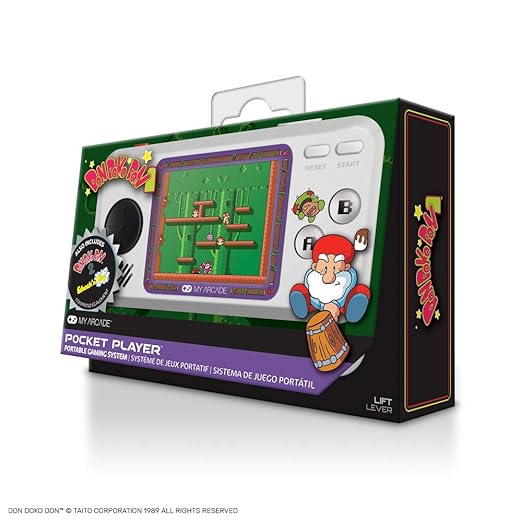 My Arcade Limited Edition Don Doko Don Pocket Player: 3 Built In Games, Don Doko Don 1 and 2, Chack'n Pop, Collectible, Full Color Display, Headphone Jack, Battery or Micro USB Powered