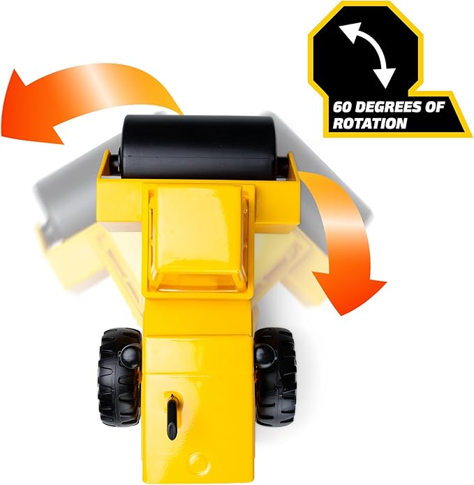 Tonka Steel Classics - Steam Roller - Made with Steel, Yellow Toy Truck, Boys and Girls, Toddlers Ages 3+, Big Construction Truck, Birthday Gift, Holiday, Ages 4+