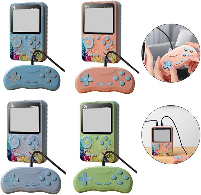 Handheld Video Game System 500 Retro Build in Rechargeable Battery Gift