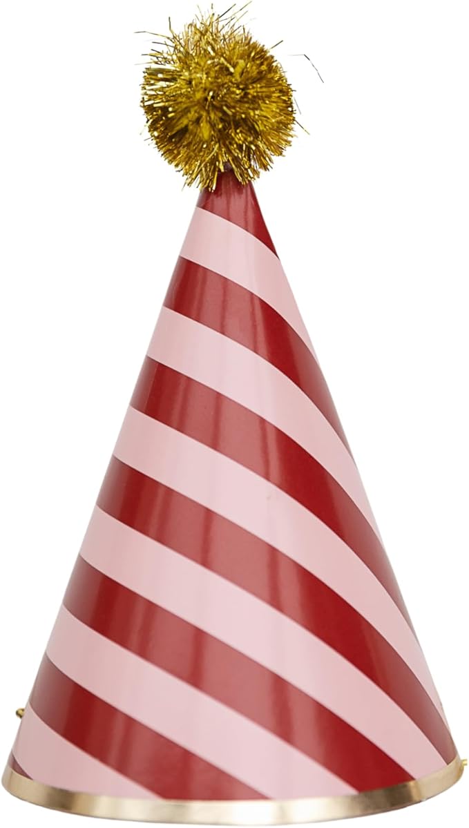 Bonjour Fete Hogwarts™ House Paper Party Hats, Harry Potter Accessories | Wizard Costume Headwear | Wizarding World Merchandise, Birthday Celebration Favors | Pack of 8, 5.5"