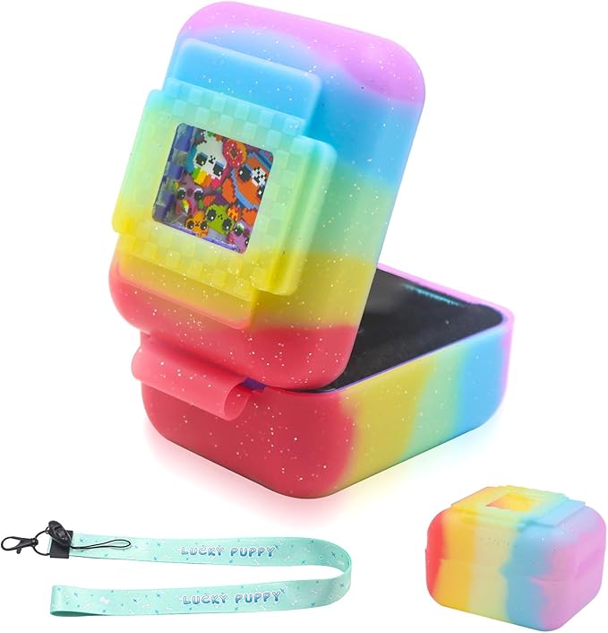 Silicone Cover Case for Bitzee Interactive Toy Digital Pet, Silicone Protective Case for Bitzee Virtual Electronic Pets, Digital Pet Case Accessories for Bitzee with Lanyard,Color (Case Only)