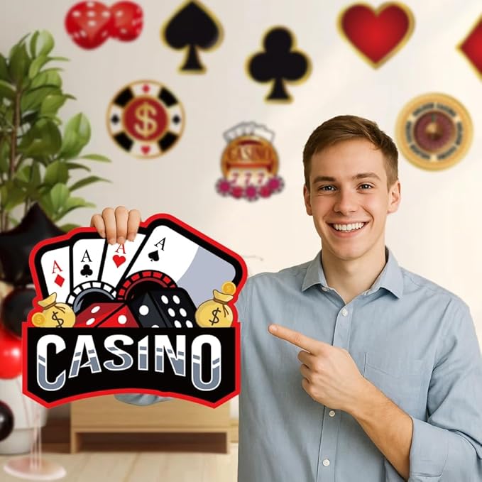 Casino Theme Birthday Party Decorations Las Vegas Casino Night Poker Party Supplies Set