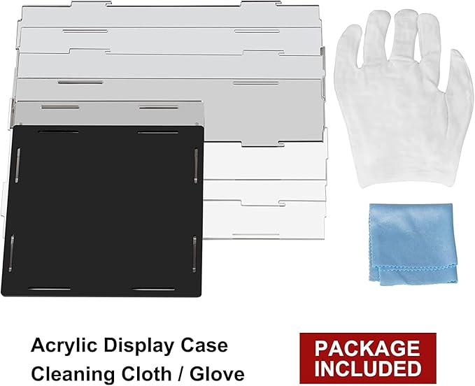 Display Case 5.9x5.9x9.8inch,15x15x25cm for Collectibles Assemble Clear Acrylic Box Alternative Glass Case for Display Action Figures Home Storage Organizing Toys