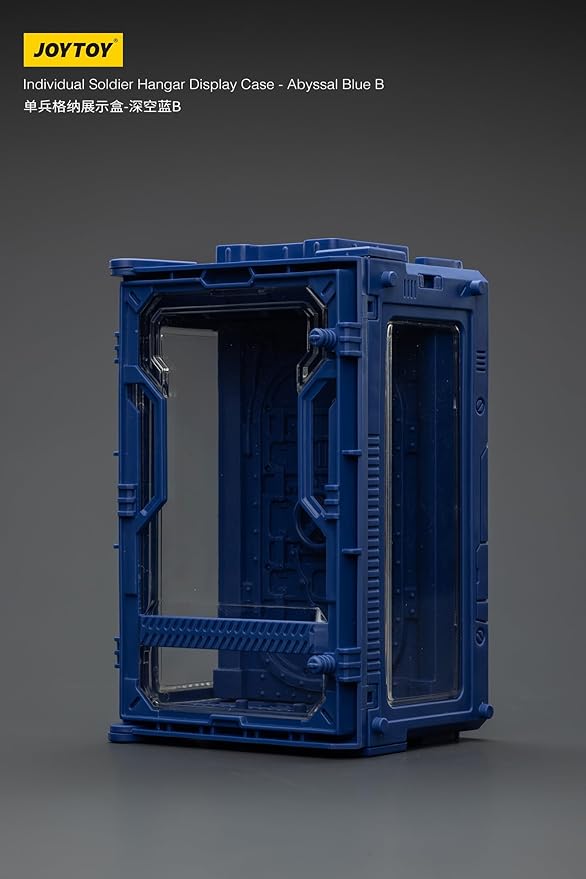 JOYTOY 5'' Display Box,Action Figures Display Case - Individual Soldier Hangar Display Case - Abyssal Blue B - Dustproof Collectibles Box Ages 15+