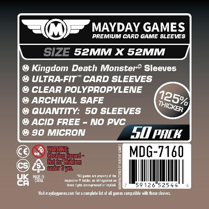 Mayday Games Kingdom Death Gambler's Chest -Premium Compatible Card Sleeve Bundle