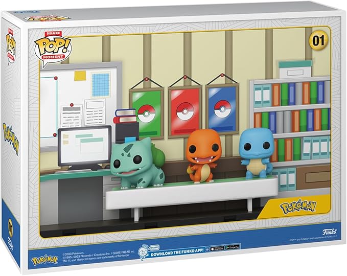 Funko Pop Moments Deluxe: Pokemon - Starters - Bulbasaur, Charmander, Squirtle - Collectable Vinyl Figure - Gift Idea - Official Merchandise - Toys for Kids & Adults - Video Games Fans