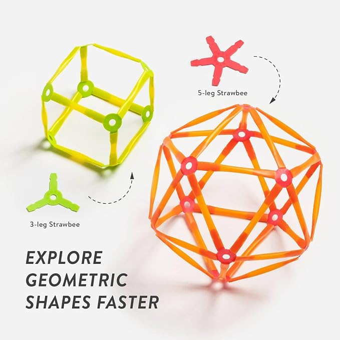 Strawbees Imagination Kit - Educational Connecting Toys for Makers & Families, Building Toy Toolbox with Straws and Connectors for Creative STEM Exploration in Schools & Home Learning