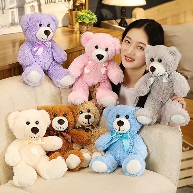 Teddy Bear Stuffed Animals, 13 Inches Teddy Bear Plush Toy Birthday Christmas Valentine’s Day Gift for Kids Girlfriend (Blue)