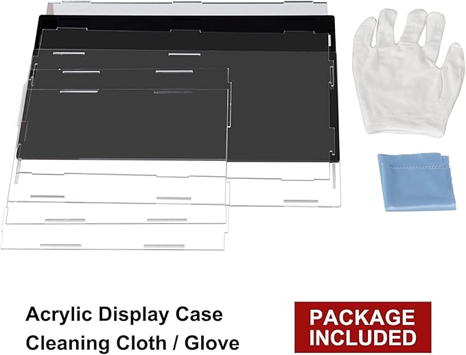 Display Case 11.8x7.8x7.8inch,30x20x20cm for Collectibles Assemble Clear Acrylic Box Alternative Glass Case for Display Action Figures Home Storage Organizing Toys
