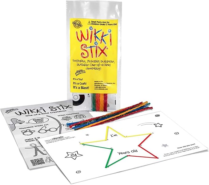 Wikki Stix Birthday Fun Favors – Made in USA | Creative Arts & Crafts for Kids | Party Favors, Goodie Bag Stuffers, Pinata Fillers, Birthday Games | Mess-Free, Non-Candy Alternative