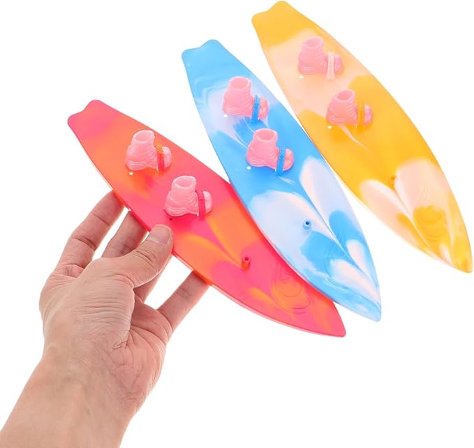 Milisten Mini Surfboard Model 8.85In Plastic Doll Accessories for Pool Party Decorations Summer Beach Birthday Cupcake Toppers
