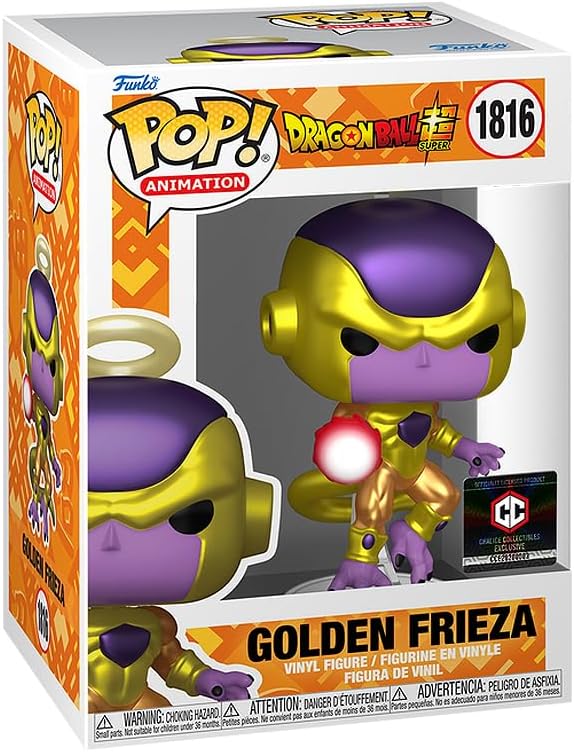 Funko Pop! Anime: Dragon Ball Super - Golden Frieza (Metallic) Exclusive Vinyl Figure Bundled with Box Protector