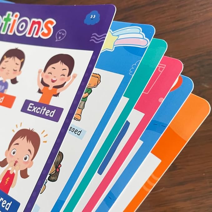 Lachilly Primer Fun Learning Poster Flash Cards - Perfect for Toddler Education, Pre-K and Kindergarten Learning Activities, Suitable for Autistic Children and Primary School Kids, 10 Sheets