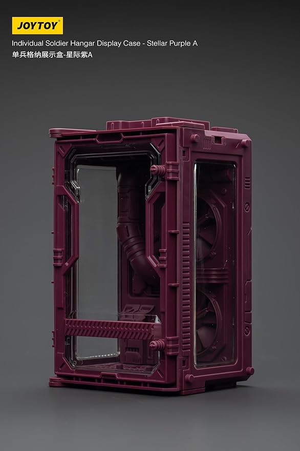 JOYTOY 5'' Display Box,Action Figures Display Case - Individual Soldier Hangar Display Case - Stellar Purple A - Dustproof Collectibles Box Ages 15+