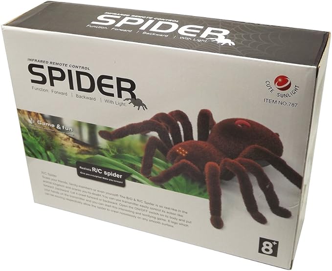 Tipmant Simulation Cute RC Spider Infrared Remote Control Vehicle Car Electric Realistic Animal Kids Prank Scary Toys