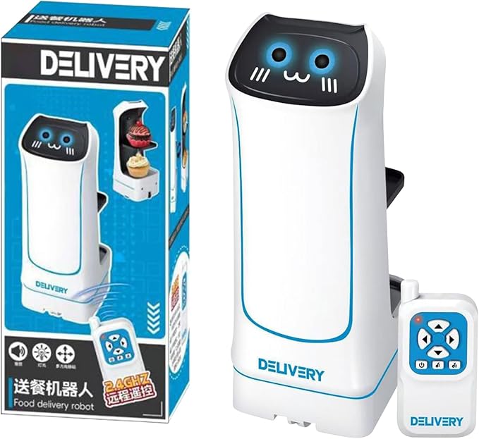 Interactive Remote Control Robot - Smart Food Delivery Robot for Home, Playroom, School, Preschool, Party, Holiday, Daycare, Family Fun, and Game Night Entertainment