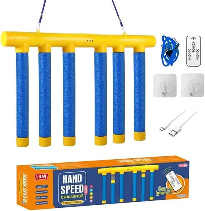 Reflex Challenge Drop Sticks Game - Hand Eye Coordination & Reaction Training Toy for Kids & Adults, Nerve Exercise Catching Sticks Game
