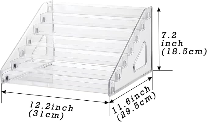 2PCS Acrylic Figurine Display Shelf,Clear Mini Figure Display Case with 7 Layers, Mini Collection Case, Figure Holder Stand for Mini Collectible Toys