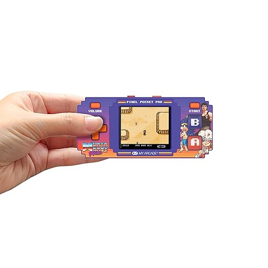 My Arcade Data East Pixel Pocket Pro: Data East Licensed Video Game, 18 Retro Games, Portable Keychain Arcade