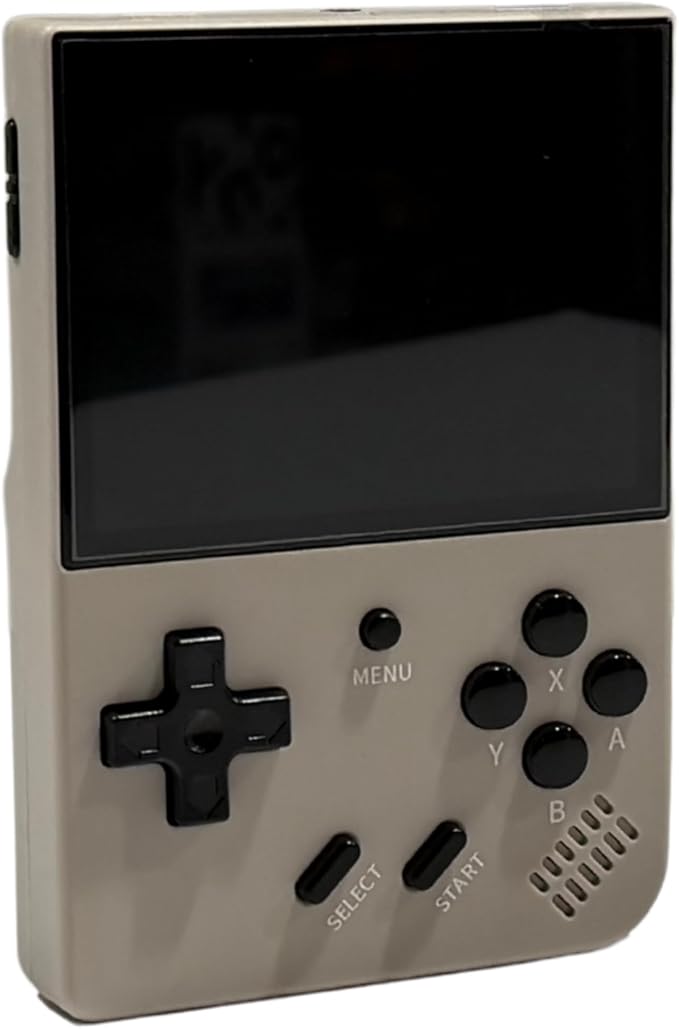 Nerdy Boy Retro Handheld Game Console – 3.5” IPS Screen, 64GB, Portable Emulator System with 12 Classic Platforms, 2000mAh Battery, AV Out – Retro Gaming Device (Classic Sand)