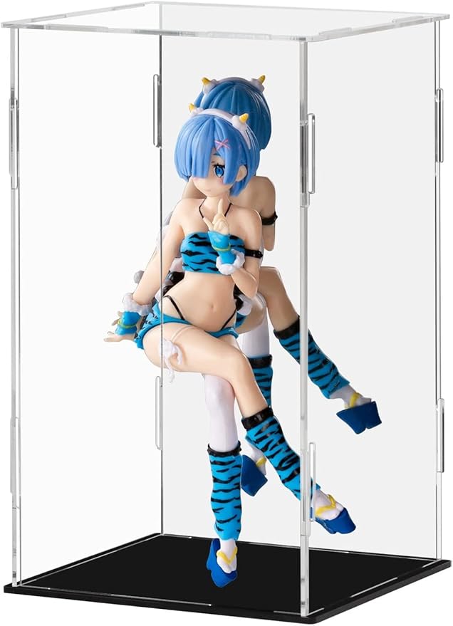 Display Case 5.9x5.9x9.8inch,15x15x25cm for Collectibles Assemble Clear Acrylic Box Alternative Glass Case for Display Action Figures Home Storage Organizing Toys