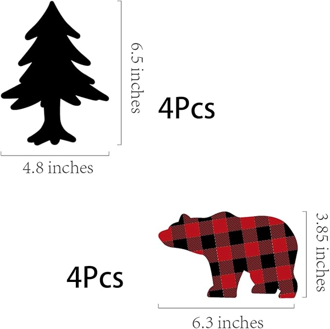 CC HOME Lumberjack Banner,Buffalo Plaid Party Banner for Kids,Boys,Girls,Birthday Party,Baby Show Party Decoration