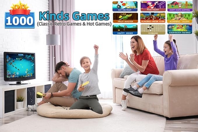 HDMI Musical Electronic Dance mat with a Camera,Including 1000 Games,81 Music Videos,a 64G Large Memory Card,650 Songs, for Single/Double Users, a Luxurious Gift for Girls and Boys