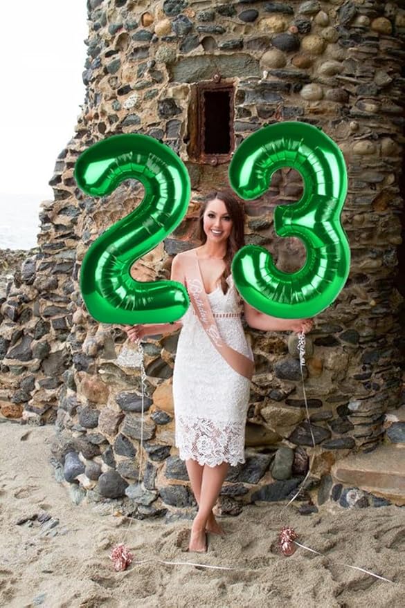 Numbers Balloon 3, 40 Inch Large Dark Green Balloon for Three Year Old Birthday Decor, 3 13 30 31 Birthday Party Decorations for Wedding Supplies