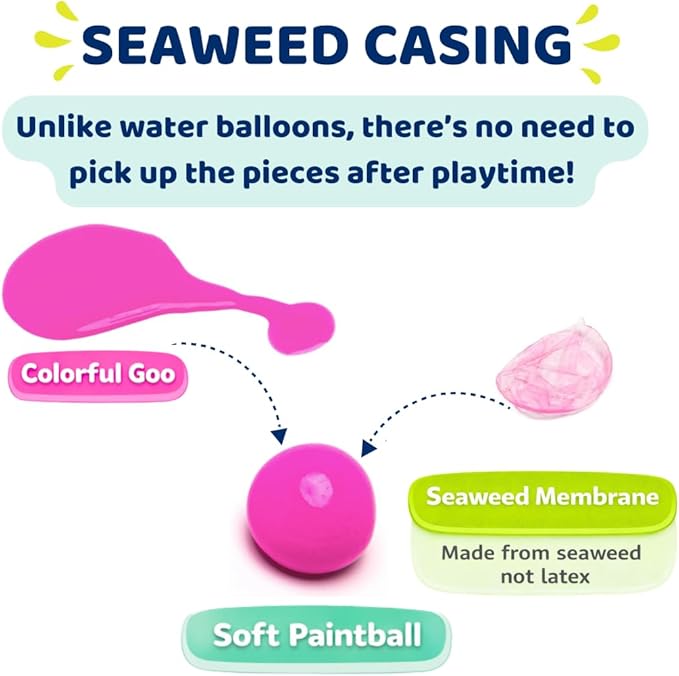Goblies Throwable Paintballs (120 Count, Green/Teal/Blue)