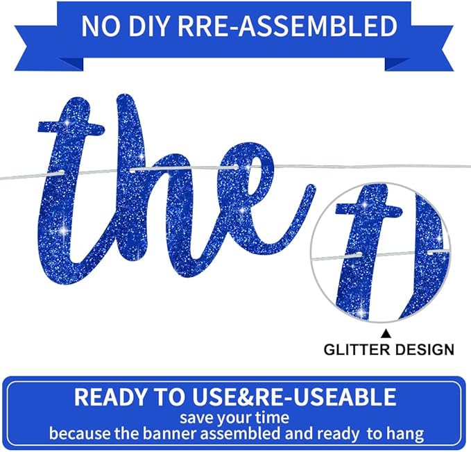 BEISHIDA Glitter Blue The Beginning of A New Chapter Banner, Farewell party decorations,Graduation Sign 2026 Banner,Happy retirement Supplies,Going away party Sign Garland,Graduation banner