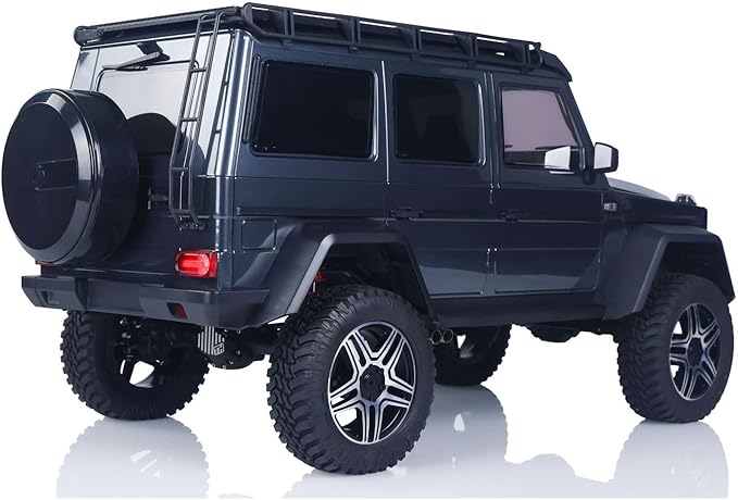 1/8 Remote Control Off Road Vehicle Portal Axle Differential Lock AWD 2Speed Gearbox 775 Brushed Motor PNP Model Crawler Car(Grey)