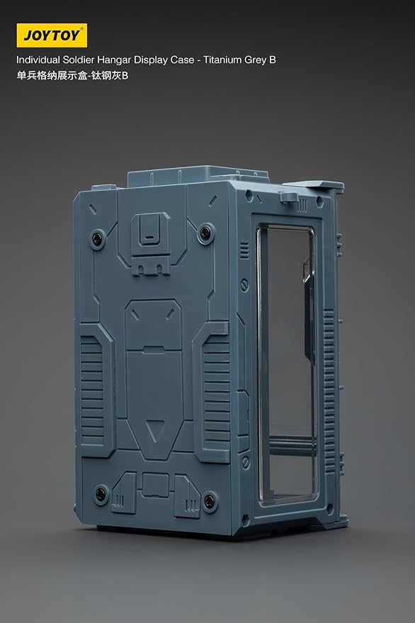 JOYTOY 5'' Display Box,Action Figures Display Case - Individual Soldier Hangar Display Case - Titanium Grey B - Dustproof Collectibles Box Ages 15+