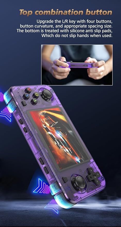 R36H Portable Handheld Video Game Console with 20,000 Plus Games Retro Video Games with Simulators for NES, GBA, MD, SFC, MAME, PSP, PS1, GB, NDS, N64 and CPS (Orange)