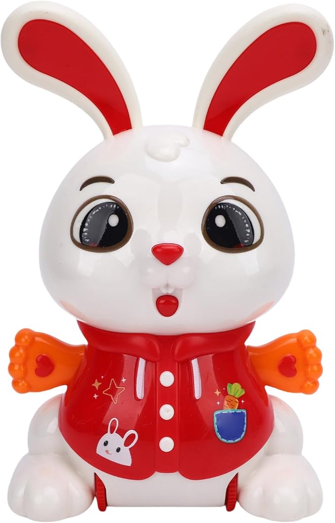 Alomejor Electric Dancing Toy, 360 Degree Rotating Dancing Bunny Pet Electronic Toy with Light and Music for Children