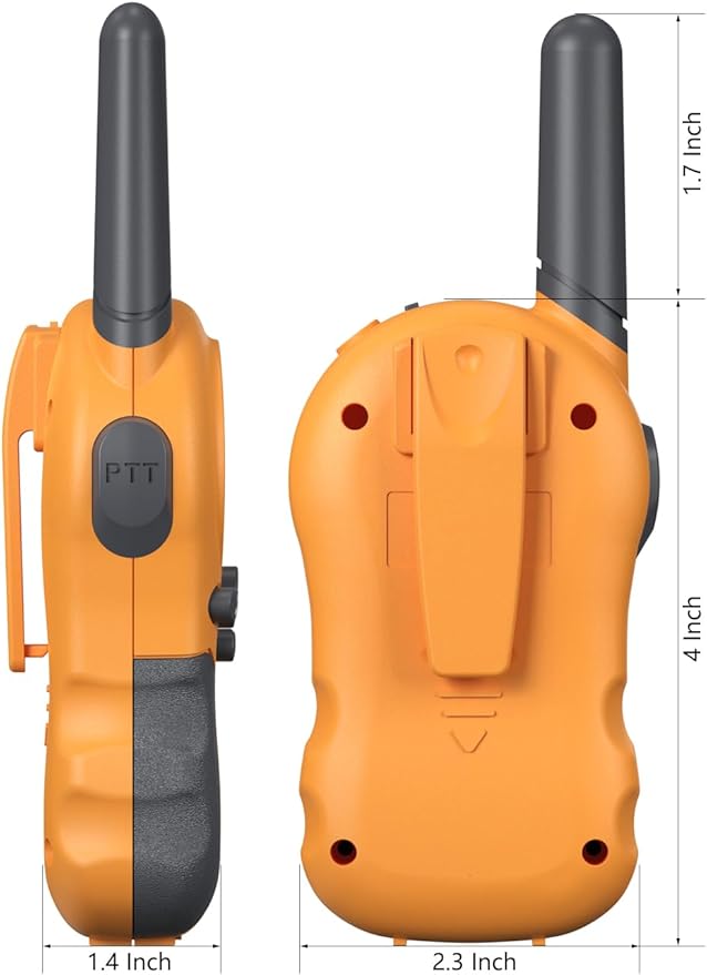 FOREDOM Rechargeable Walkie Talkies for Kids Walkie Talkies Long Range for Boy & Girl Age 3 to 12 Year Old Birthday Toys - 2 Pack