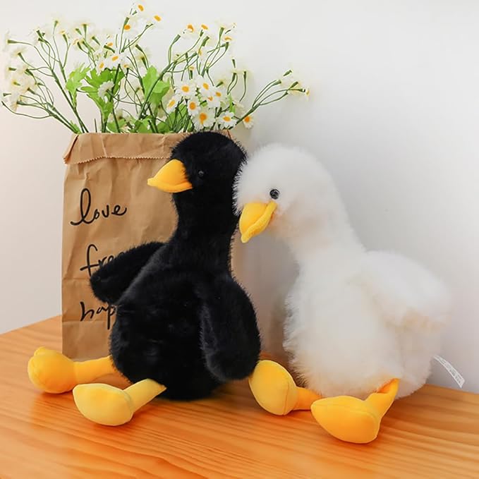 Duck Stuffed Animal, Stuffed Duck Plush Toys, Birthday for Kid Boys Girls (10inch-White)