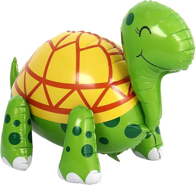 Green Turtle Balloon, 26 Inch Large Walking Tortoise Foil Balloon, Green Balloons for Turtles Birthday Party Pet Themed Party St. Patrick's Day Decoration