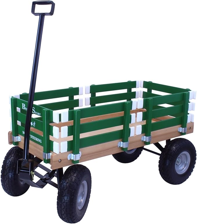 Berlin Flyer Sport Wagon - Model F410 - Amish Made in Ohio, USA - 10" No-Flat Tires (Emerald Green)