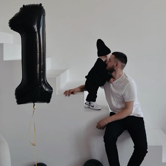 40 Inch Black Number 17 Digital Balloon,Jumbo Mylar Foil Helium Balloon for 17 Balloons for Birthday Party,Wedding Anniversary Party Decorations