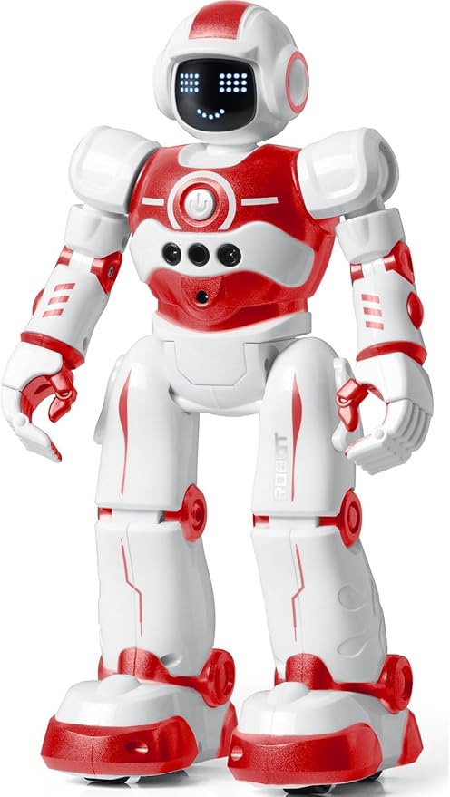 Robot Toys for Kids,Programmable Remote Control Smart Walking Dancing Robot Toy with Gesture & Sensing for Age 4 5 6 7 8 9 10 Year Old Boys Girls for Birthday Present,Red