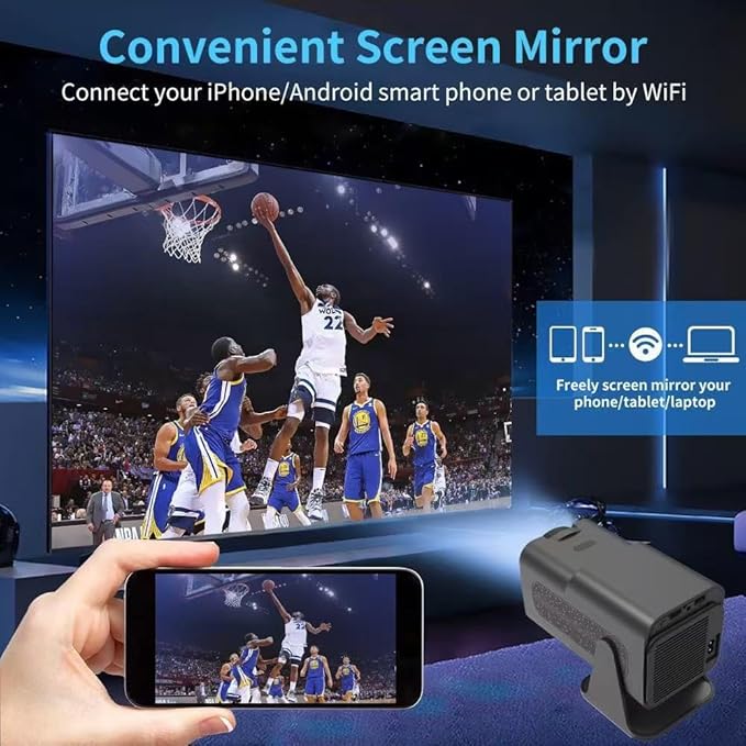 New wireless retro gaming projector,4K HD TV video game stick, Portable projector with 10000+ Games,Small Portable Outdoor Movie Projector,HDMI Output, WIFI