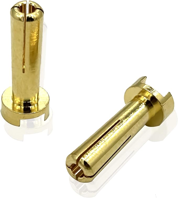 10pcs 4mm Bullet Banana Plug Connector Male for RC Model Vehicle Car Motor ESC LIPO Battery DIY Parts Gold Plated