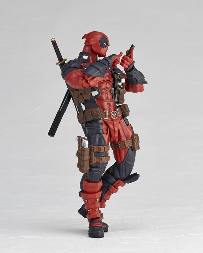Kaiyodo Revoltech Amazing Yamaguchi Deadpool Ver. 2.5, Total Height: Approx. 6.7 inches (170 mm), Non-scale, PVC & ABS, Painted Action Figure, NR050